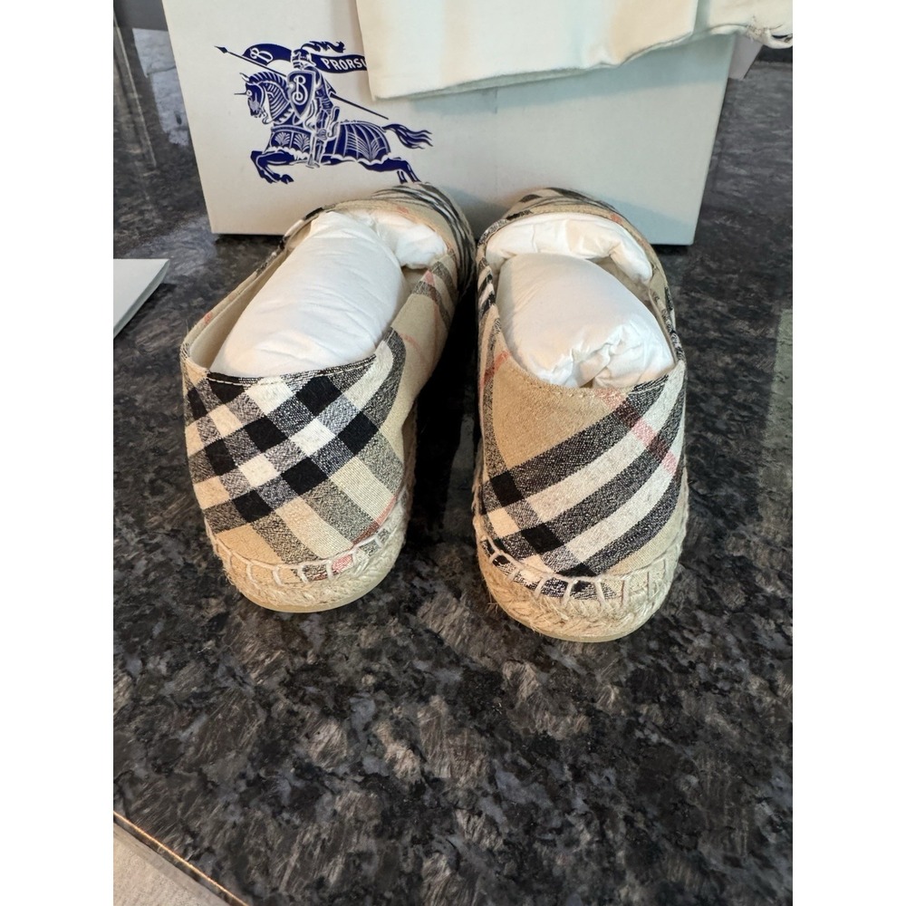Burberry Check Mews Espadrilles NWB, Bag, Paperwork. Sz 38 7.5‎ Unisex Shoes - Picture 5 of 15